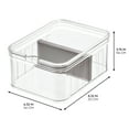 thumbnail image 2 of Small Fridge Organizer Bin with Removable Divider and Lid - Store Fruits, Vegetables, and Snacks, 2 of 5