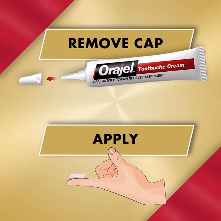 Orajel 4x Medicated for Toothache-Gum Cream, 0.33 oz (Pack of 2
