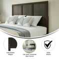 thumbnail image 4 of Emma + Oliver Full Size Three Panel Wooden Adjustable Headboard Only in Dark Brown, 4 of 10