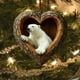 thumbnail image 5 of Adornos navideños, adornos navideños, regalos navideños, colgante acrílico con forma de corazón., 5 of 6