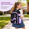 thumbnail image 3 of Girls Backpack for Grades 1-5, Lightweight Waterproof Bookbag with Reflective Straps, Kids School Bag with Coin Purse & Cute Pendant Middle School, 3 of 11