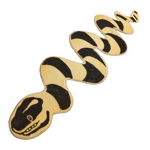 Yihuala Fun and Floor Mat Snake Themed Nonslip Carpet for Pet Owners Decorative Shaped Area Rug for Bedroom