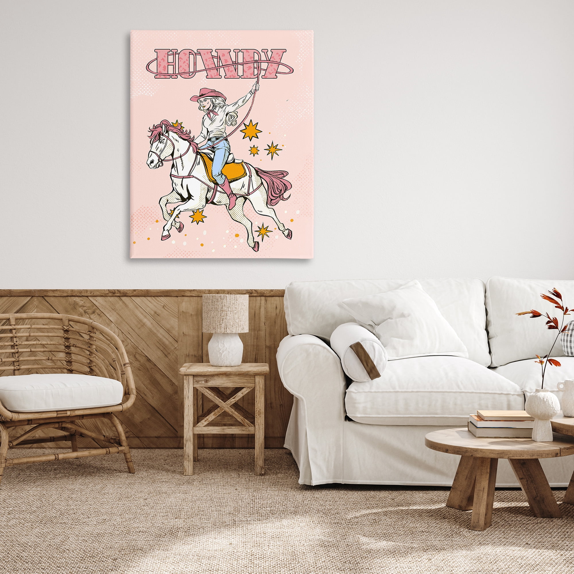 Stupell Industries Vintage Pastel Howdy Animals & Insects Painting Gallery Wrapped Canvas Art Print Wall Art, 36 x 48