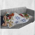 thumbnail image 6 of Christmas Soft Flannel Fleece Throw Blanket, Classical Traditional Design Stocking Santa Claus Hat Mistletoe Snowflakes, Cozy Plush for Indoor and Outdoor Use, 50" x 60", Multicolor, by Ambesonne, 6 of 6