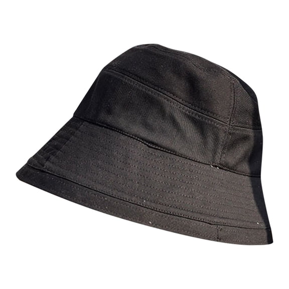 CYSFASHION Beach Hats for Women Outdoor Bucket Hat Sun Cotton Travel Essentials Lightweight Packable Fishing Cap Black