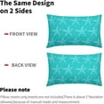thumbnail image 5 of Teal Starfish Lumbar Pillow Covers 12X20 Inch Coastal Beach Nautical Couch Pillow Cases Summer Aqua Turquoise Ocean Throw Pillows Set of 2 Home Decor for Living Room Bedroom Cushion Outdoor, 5 of 6