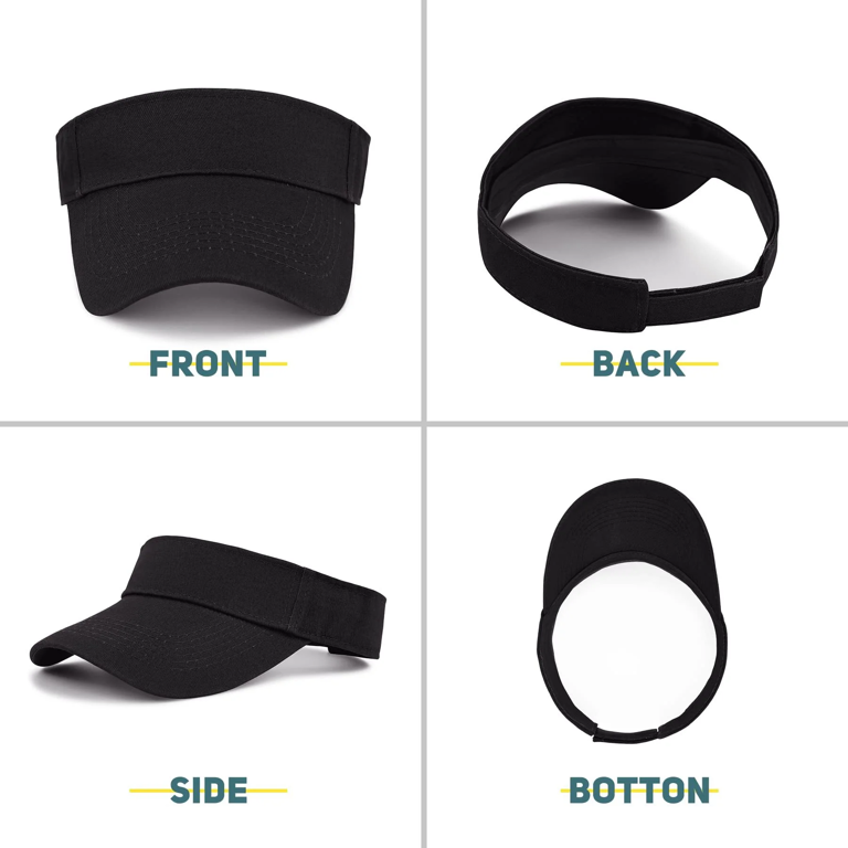 Zando Unisex Sun Visor Hat Sports Adjustable Sweat‑Wicking  display picture 1