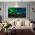 thumbnail image 3 of Green Mountain Under Aurora Wall Art Aurora Borealis Picture Canvas Art Northern Lights Framed Painting Wall Decor For Home Office Bedroom Livingroom Reeady to Hang, 3 of 6