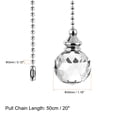 thumbnail image 2 of Uxcell 1.18'' Ceiling Fan Light Lighting Pull Chain Crystal Clear 2Pcs, 2 of 6