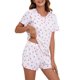 thumbnail image 1 of Conjunto de pijama SOLY HUX para mujer con bonito estampado, camiseta y pantalones cortos, 1 of 7