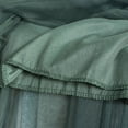 thumbnail image 5 of ClodeEU Women's Color Block Tulle High Waisted A Line Pleated Midi Skirt ,Flowy Slim Casual Skirt Green,Womens Plus Free Size, 5 of 7