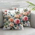 thumbnail image 3 of GOSMITH Navy Blue Pillow Covers Decorative Pillows Covers Boho Floral Roses Flower White Gray Pillow Covers Watercolor Décor for Living Room, 3 of 5
