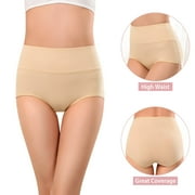 Loritta 7 Pack High Waist Underwear for Women Ladies Cotton Underwear Full Coverage High Waist Panties for Women ,Size S-2XL
