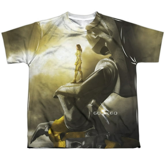 Power Rangers - Yellow Zord Poster - Youth Short Sleeve Shirt - Small