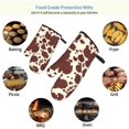 thumbnail image 6 of Brown Cow Print Oven Mitts Sets of 2 Heat Insulation Non-Slip Gloves for Cooking Baking Grilling BBQ Gifts, 6 of 6
