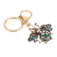 thumbnail image 4 of Bee Keychain, Shiny Color Alloy Rhinestone Compact Portable Cute Style Sparkling Keyring  For Gift Champagne,Green,Purple, 4 of 8