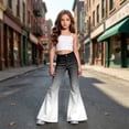 thumbnail image 2 of UJNDER Kids Gradient Color Flared Trousers Elastic Waist Soft Comfortable Blend Everyday Wear Kids Pants,01_Light Gray,13-14 Years, 2 of 6