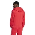 thumbnail image 2 of Men's adidas Sportswear Essentials Fleece 3-Stripes Full-Zip Hoodie Color: Dgreyh Size: L, 2 of 4