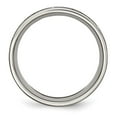 thumbnail image 2 of Titanium Brushed Laser Design 8mm Flat Band, 2 of 7