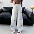 thumbnail image 5 of Generic Girls Wide Leg Elastic High Waisted Pants Sweatpants Baggy Track Pants Trousers Casual Streetwear Cute Clothes for Teen Girls, 5 of 6