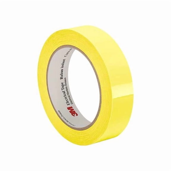 3m Elec Tape,216 ft Lx1/4" W,2.5 mil,Yellow 3M 1350 0.25" x 72 yds Yellow