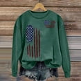 thumbnail image 4 of Enhedi Womens Sweatshirt for Women Women's American Flag Print Sweatshirt Soft and Skin Friendly Comfortable Fabric. Green, 4 of 4