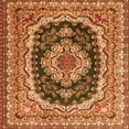 thumbnail image 1 of Ahgly Company Indoor Square Medallion Orange Traditional Area Rugs, 7' Square, 1 of 1