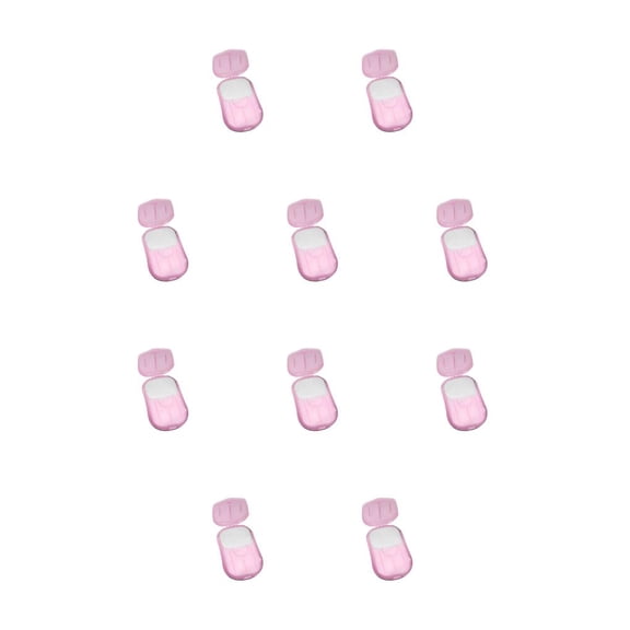 Seitruly 20 unidades/caja de papel para lavar a mano, reemplazo de Color sólido, viaje, Hotel, pícnic al aire libre, de barbacoa, rosa Rosa 10piezas