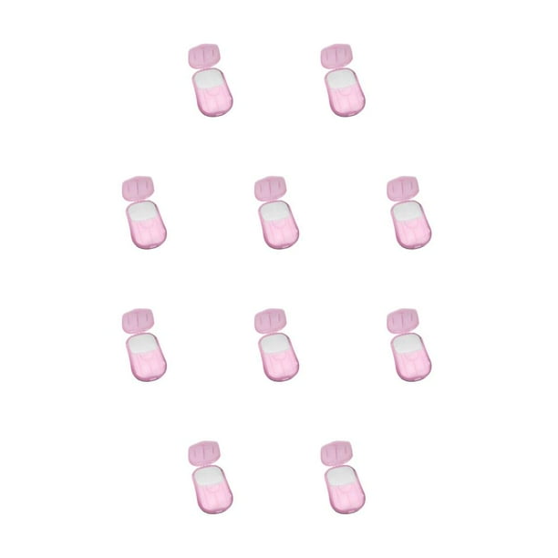 Seitruly 20 unidades/caja de papel para lavar a mano, reemplazo de Color sólido, viaje, Hotel, pícnic al aire libre, de barbacoa, rosa Rosa 10piezas