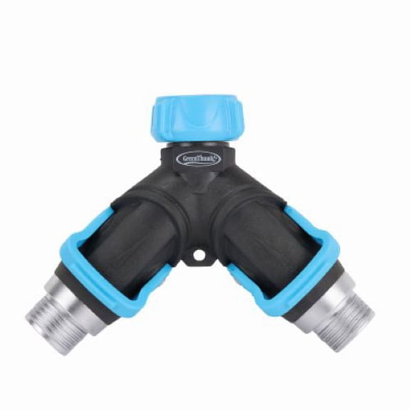 Melnor 356GTDI 2-Way Metal Faucet "Y" Splitter Connector With Lever Shut Offs - Quantity of 3