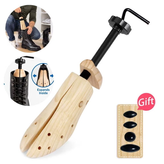 Gaoxin Professional Wooden Boot Stretcher, Cowboy Boot Tree for Wide feet, Shoe Widener, 1 Piece, with Stretcher Insert, Women's 10-12, Men's 10-13