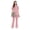 Pink, variant on Niaahinn Women's Medical Scrub Set - V-Neck Top with Pocket & Elastic Waist Flared Split Pants, Nursing Uniforms for Women