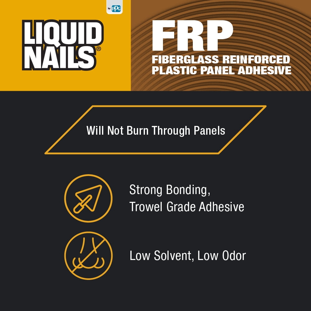Liquid Nails Fiberglass RPP Adhesive (FRP310), Low VOC, 1 Gal
