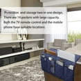 thumbnail image 5 of Sofa Armrest Organizer Waterproof Armchair Caddy Remote Control Holder for Recliner Non Slip Recliner Organizer Chair Arm Organizer with 14 Pockets for TV Remotes Caddy, Book, Magazines, Ipad, 5 of 6