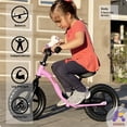 thumbnail image 2 of Bicicleta Balance Bike KRIDDO para niños pequeños de 24 meses a 5 años con animal de peluche, 2 of 6