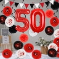 thumbnail image 3 of Red 50th Birthday Decorations for Men Women Happy Birthday Party Decorations Banner Swirls Balloons for Him Her Birthday Decor for 50th Birthday Anniversary Party Supplies, 3 of 6