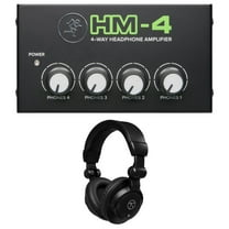 Mackie HM-4 4-Way Headphone Amplifier, Bundle with TAPH100 Headphones