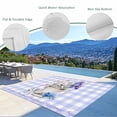 thumbnail image 3 of Spring Easter Outdoor Rug 4x6 Ft - Reversible Patio Rug Outdoor Camping Rugs, Bunny Botanical Flowers Leaves Purple Check Indoor Outdoor Area Rugs, Non-Slip Outdoor Carpet Runner for Deck/Porch, 3 of 8