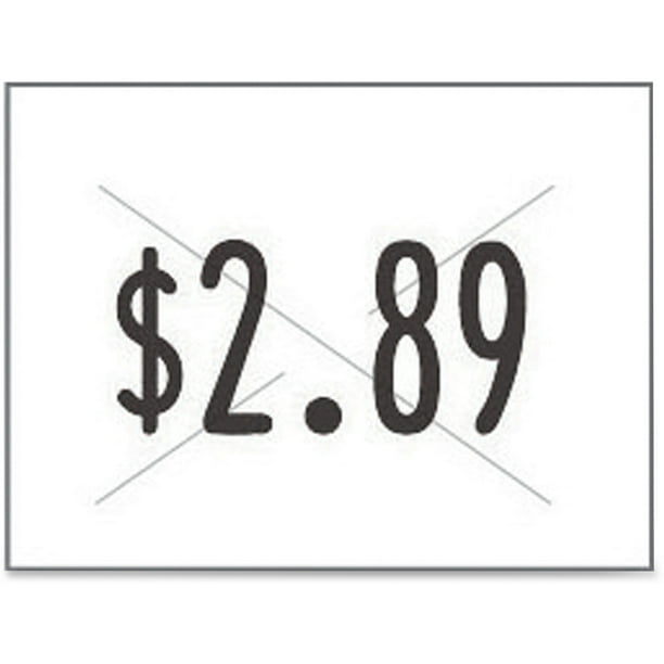 Garvey TwoLine Pricemarker Labels, 5/8 x 13/16, White, 1000/Roll, 3