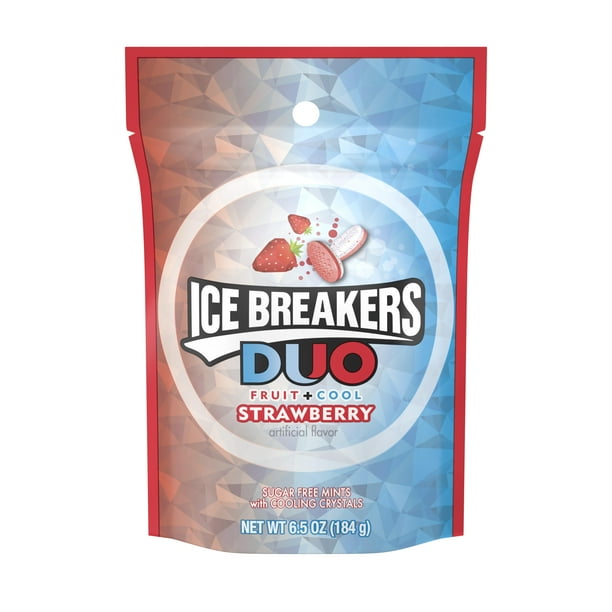 Ice Breakers Duo, SugarFree Duo Fruit & Cool Strawberry Mints, 6.5 Oz
