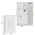 DiDuGo Wardrobe Armoire, 3 Door Large Closet Storage for