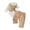 Khaki, variant on mgoYE Baby Boy Clothes Set Infant Bow Tie Button Down Shirt Bodysuit Top Pants 2Pcs Fall Winter Outfit
