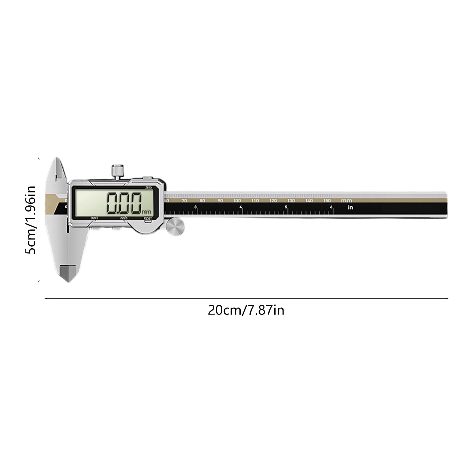 Stainless Steel Digital Caliper 150mm High Precise 0.01mm Rechargeable LCD Display Multifunction Measuring Instrument