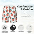 thumbnail image 3 of Sikiie Strawberries Print Men's Double Layer Swimming Trunks, Adjustable Waistband and Pockets Sports Swimming Trunks, Beach Swimwear-X-Large, 3 of 6