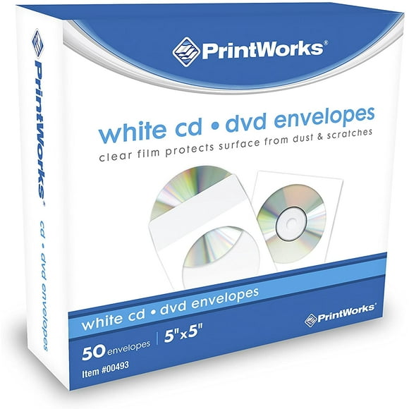 Printworks Enveloppes CD/DVD 50 Comte (00493)