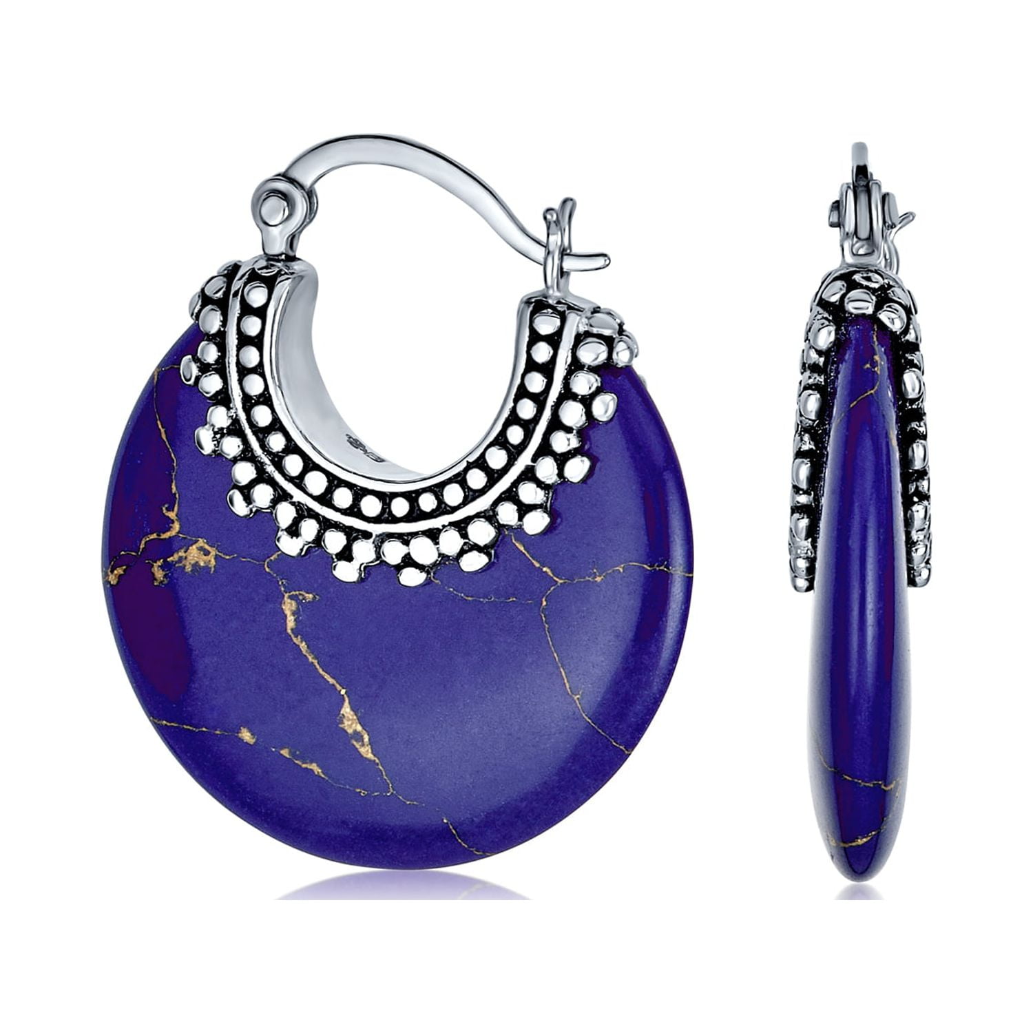 Crescent hoop earrings best sale
