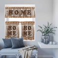 thumbnail image 6 of Kitchen Window Curtains Valance and Tier Set, Vintage Western Star Home Rod Pocket Tier Curtain Valance Set, Rustic Brown Wood Board Light Filtering Cafe Curtains for Bedroom Living Room, 6 of 9