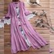 thumbnail image 1 of Boho Mujer Vintage O Cuello Flores Estampado Encaje Dos piezas 3 4 Manga 4XL Ormromra, 1 of 1