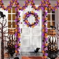 thumbnail image 5 of YZEGDCH Halloween Clearacne! 50FT Halloween Tinsel Garland with Orange Pumpkin Black Spider Purple Bat, Halloween Garland Decorations, Shiny Metallic Twist Garland for Home Tree Indoor Outdoor Party, 5 of 9