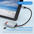 thumbnail image 4 of 2 en 1 Lector de tarjetas SD TF Tipo C 3.0 Puerto Lector de tarjetas de memoria para dispositivos USB C, 4 of 9